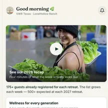 The home screen of the VWR app