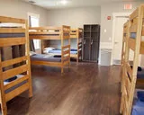 Michigan bunk room with wood beds