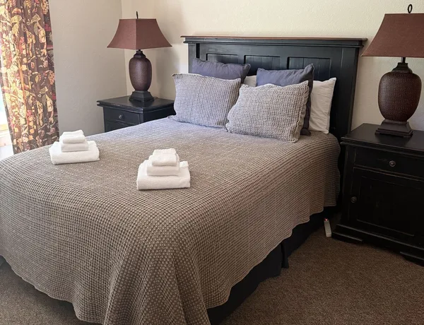 Michigan private queen room with fresh linens
